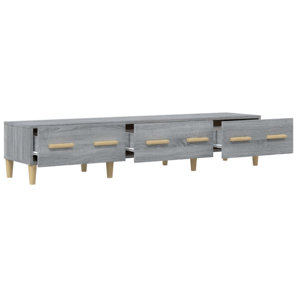Tv-Meubel 50X34,5X30 Cm Bewerkt Hout Eikenkleurig Grijs sonoma
