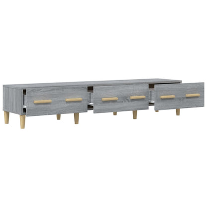Tv-Meubel 50X34,5X30 Cm Bewerkt Hout Eikenkleurig Grijs sonoma