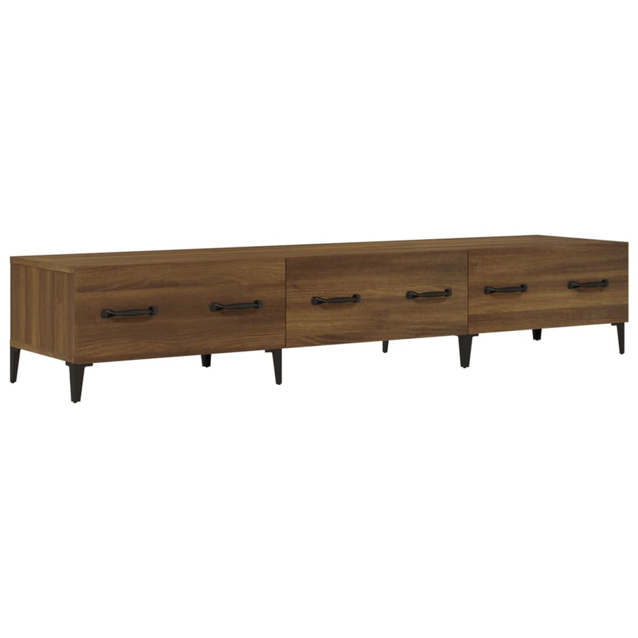 Tv-Meubel 50X34,5X30 Cm Bewerkt Hout bruin eikenkleur