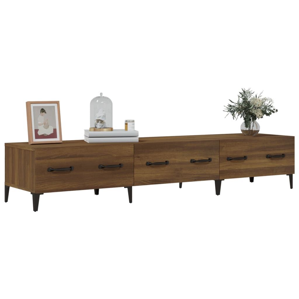Tv-Meubel 50X34,5X30 Cm Bewerkt Hout bruin eikenkleur