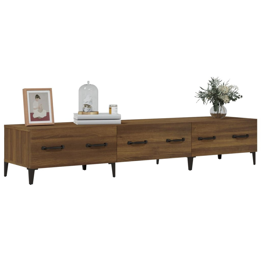 Tv-Meubel 50X34,5X30 Cm Bewerkt Hout bruin eikenkleur