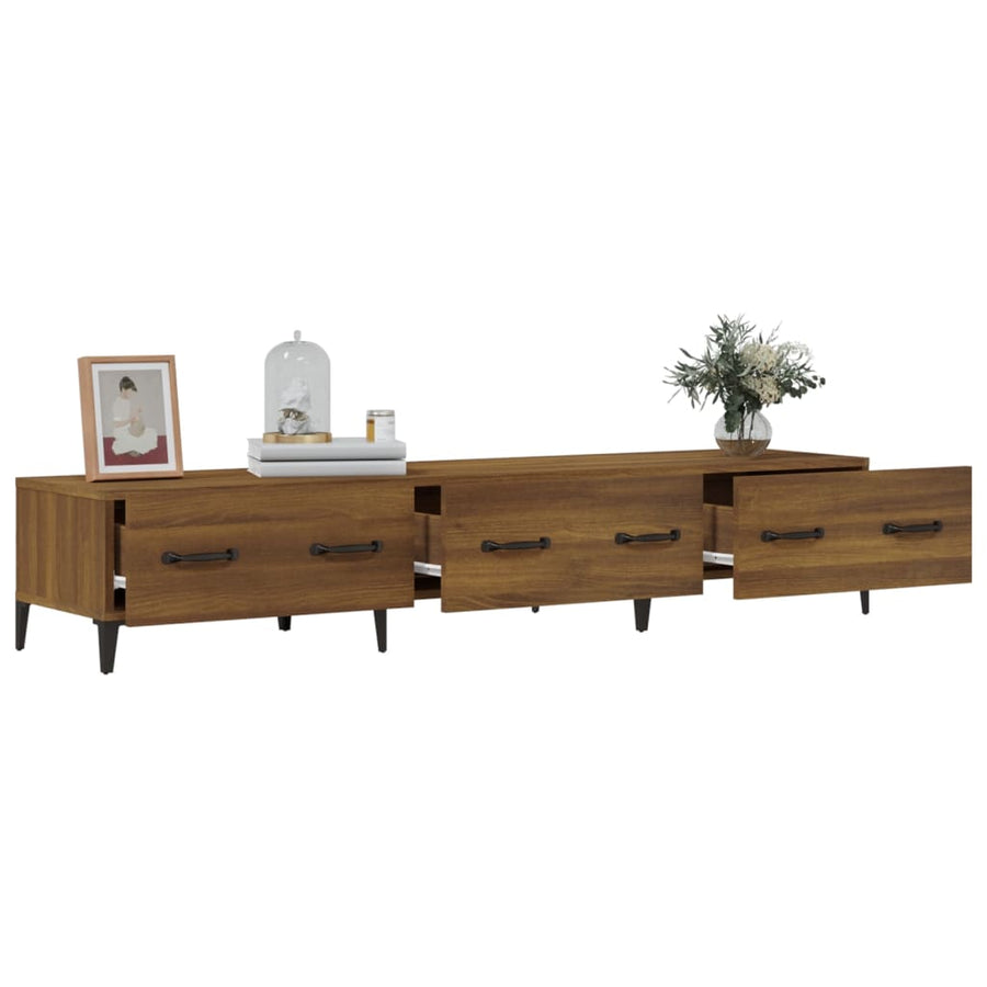 Tv-Meubel 50X34,5X30 Cm Bewerkt Hout bruin eikenkleur