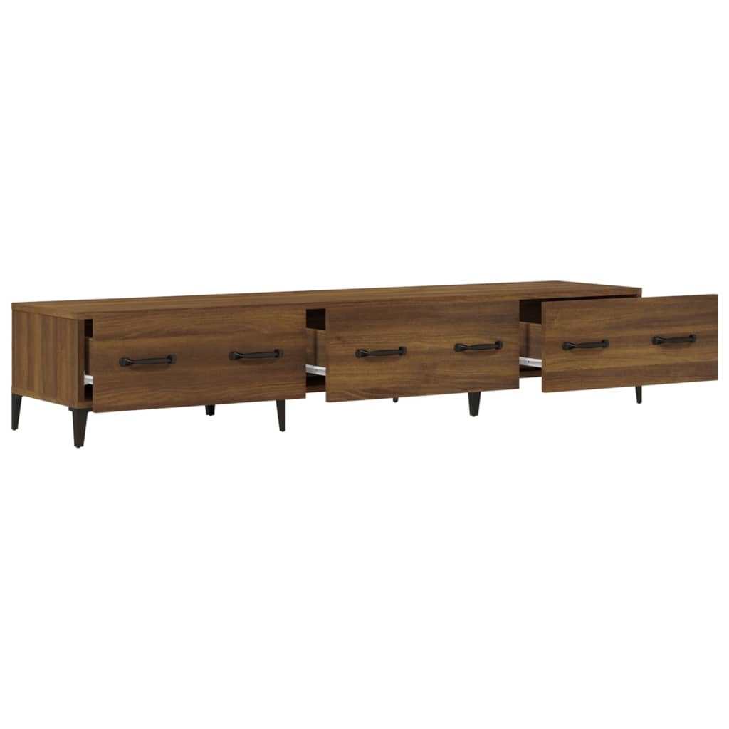 Tv-Meubel 50X34,5X30 Cm Bewerkt Hout bruin eikenkleur