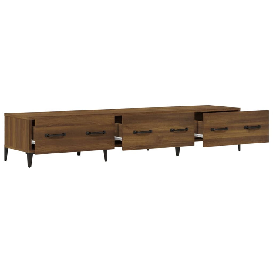 Tv-Meubel 50X34,5X30 Cm Bewerkt Hout bruin eikenkleur