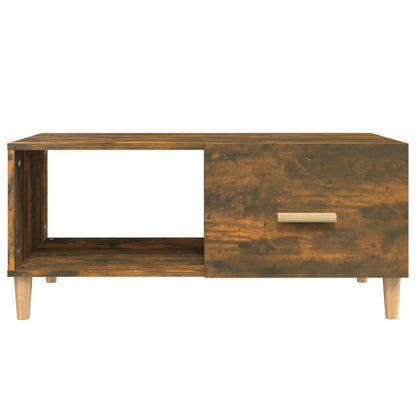 Salontafel 89,5X50X40 Cm Bewerkt Hout Kleurig Gerookt eiken
