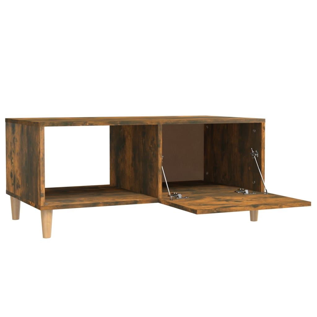 Salontafel 89,5X50X40 Cm Bewerkt Hout Kleurig Gerookt eiken