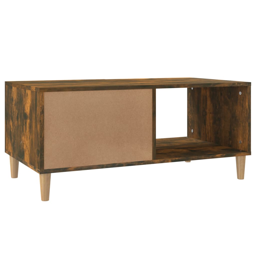 Salontafel 89,5X50X40 Cm Bewerkt Hout Kleurig Gerookt eiken