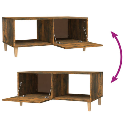 Salontafel 89,5X50X40 Cm Bewerkt Hout Kleurig Gerookt eiken