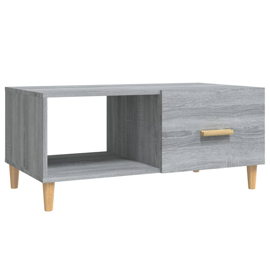 Salontafel 89,5X50X40 Cm Bewerkt Hout Grijs Sonoma Eikenkleurig