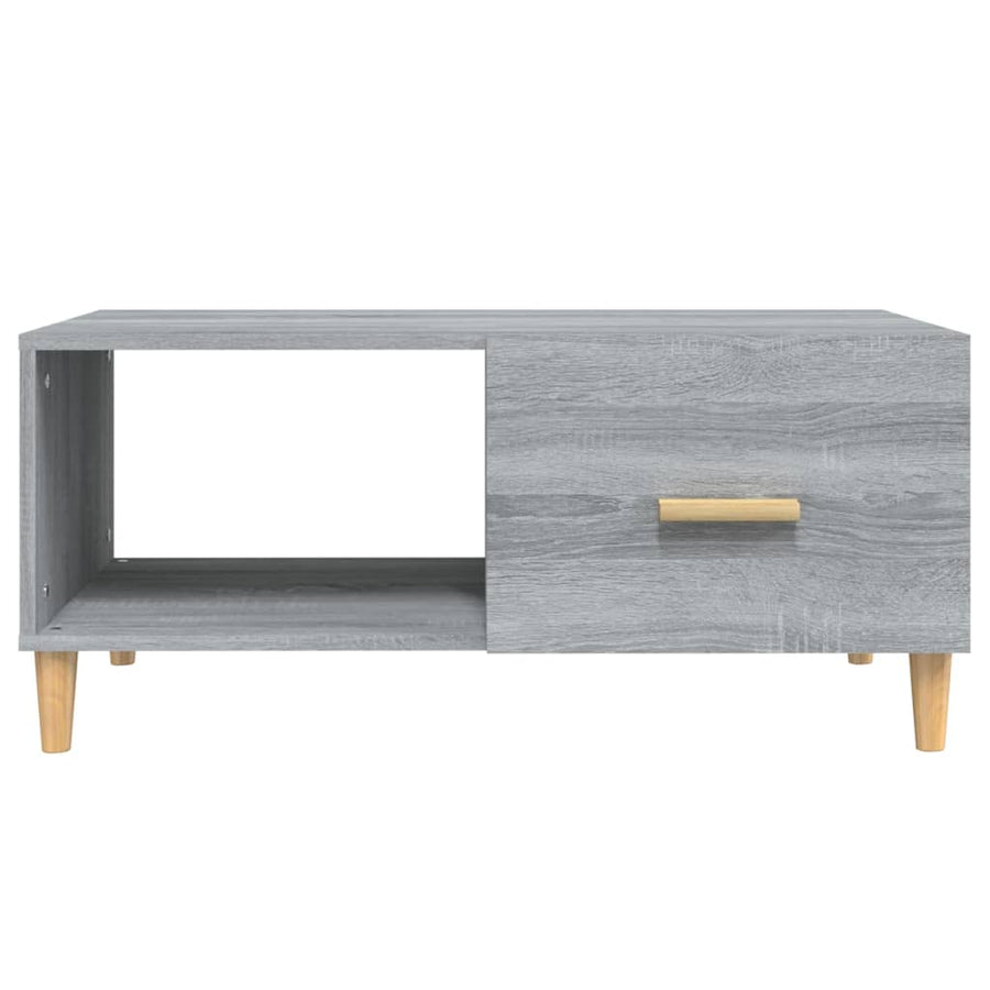 Salontafel 89,5X50X40 Cm Bewerkt Hout Grijs Sonoma Eikenkleurig