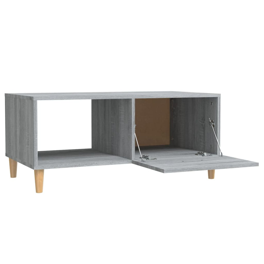 Salontafel 89,5X50X40 Cm Bewerkt Hout Grijs Sonoma Eikenkleurig