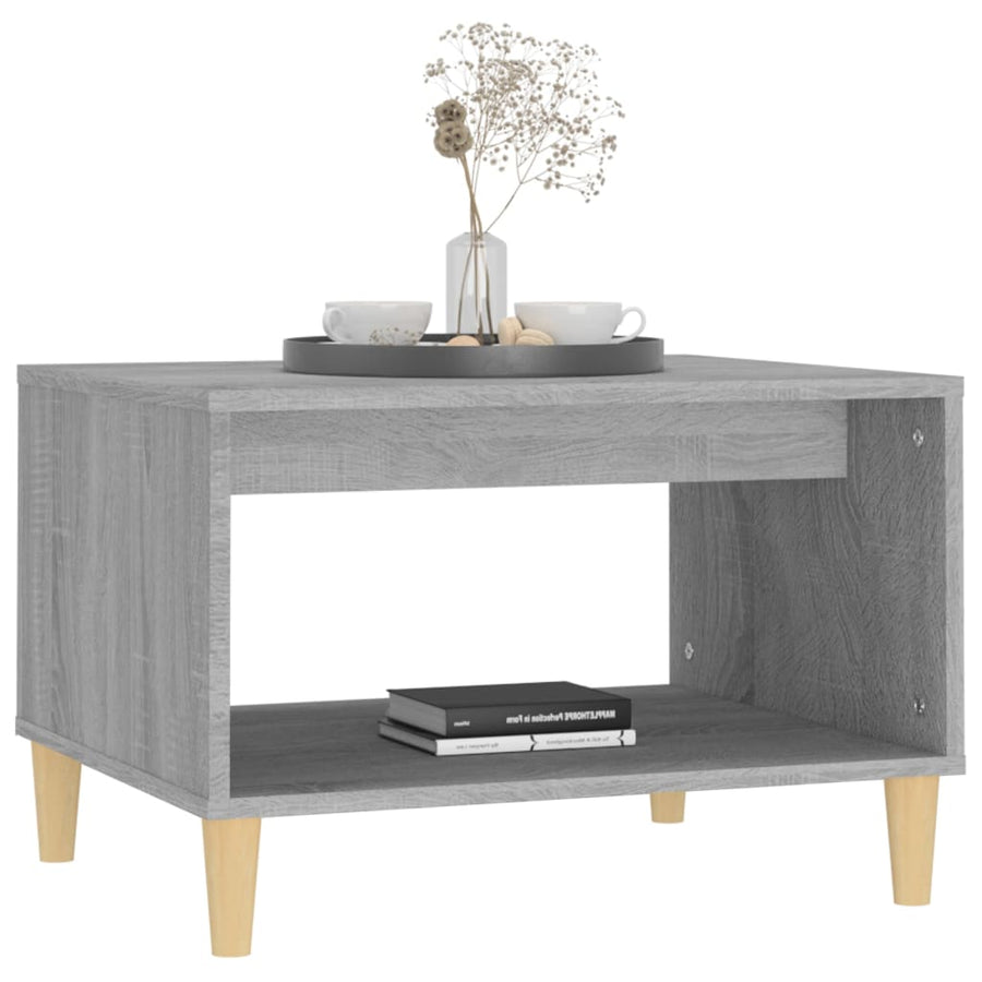Salontafel 60X50X40 Cm Bewerkt Hout Grijs Sonoma Eikenkleurig