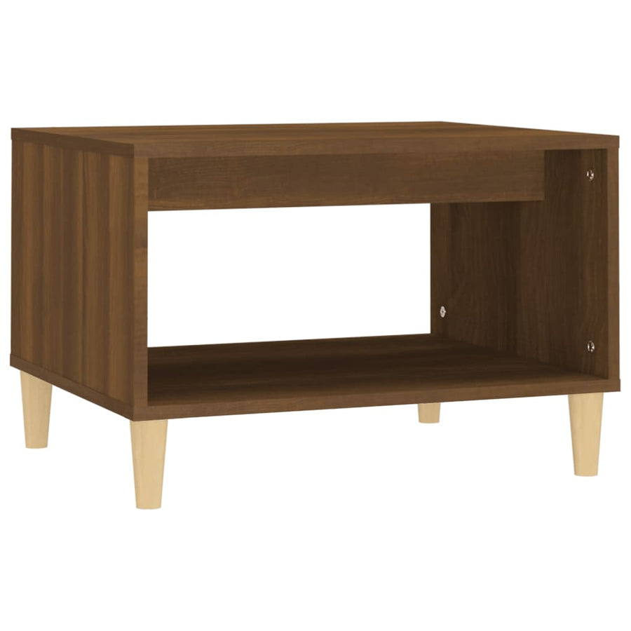 Salontafel 60X50X40 Cm Bewerkt Hout Bruin Eikenkleur