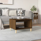 Coffee table 60x50x40 cm treated wood brown oak color