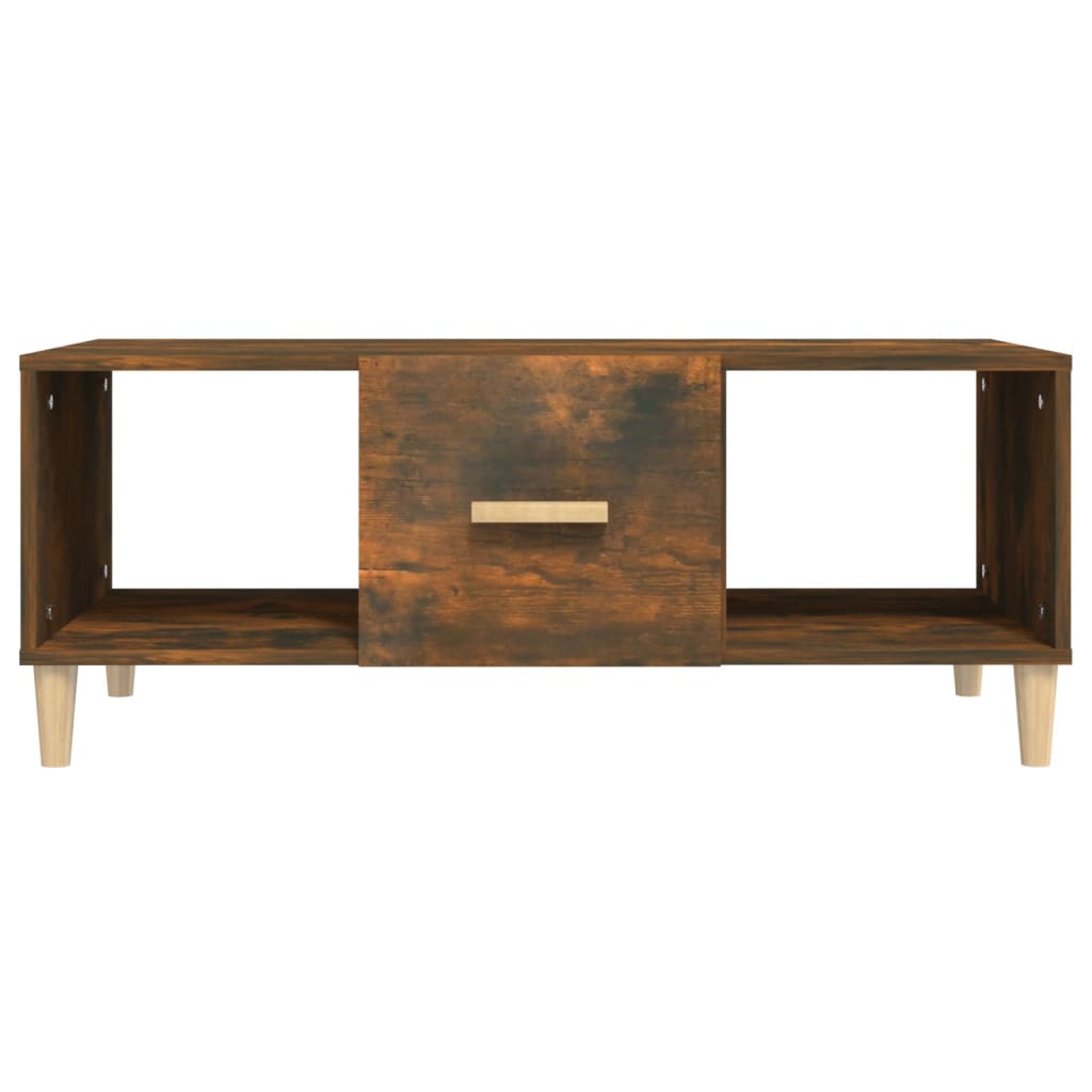 Salontafel 02X50X40 Cm Bewerkt Hout Kleurig Gerookt eiken