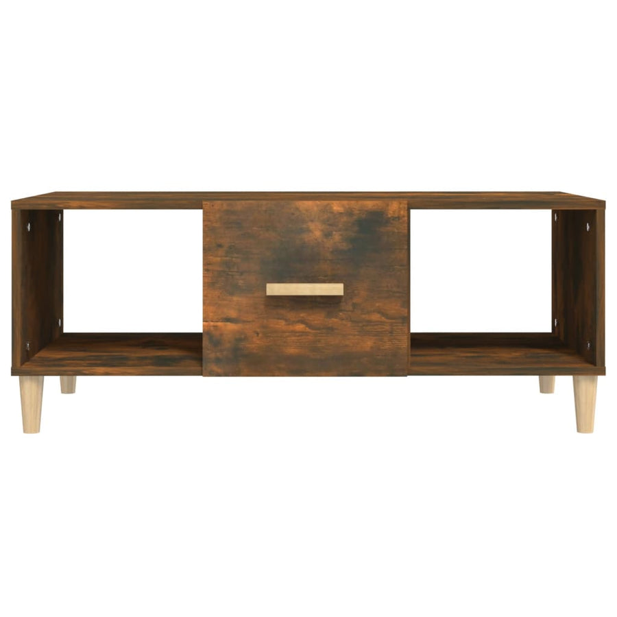 Salontafel 02X50X40 Cm Bewerkt Hout Kleurig Gerookt eiken