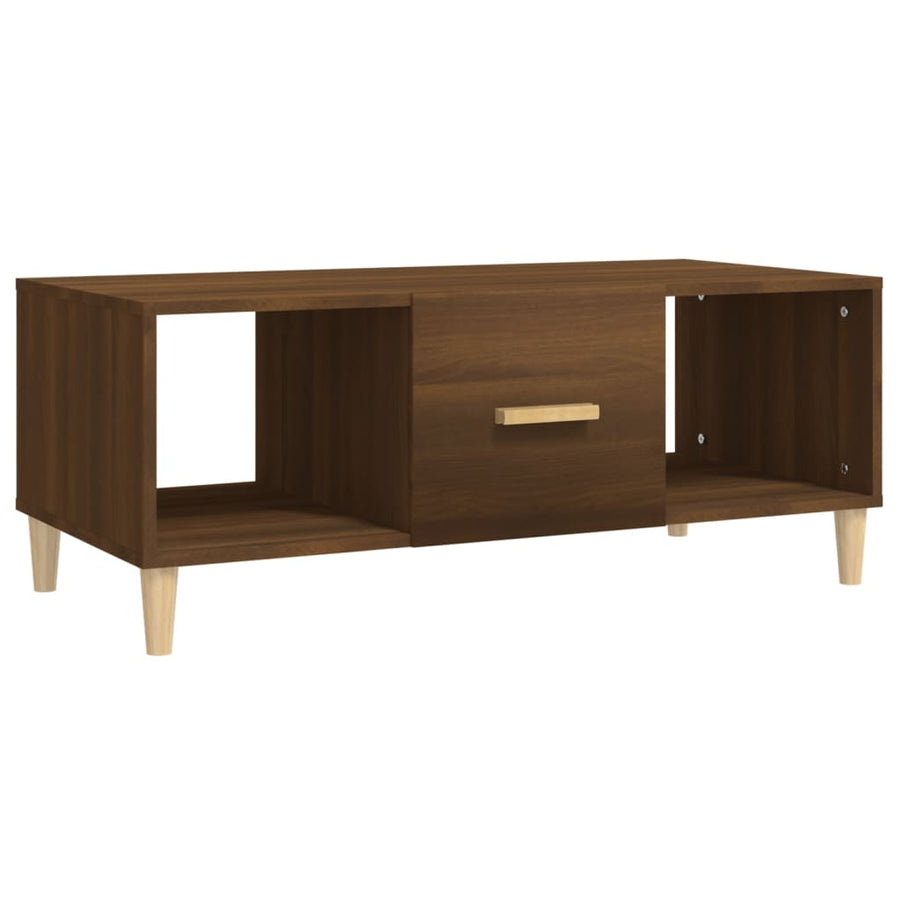 Salontafel 02X50X40 Cm Bewerkt Hout bruin eikenkleur