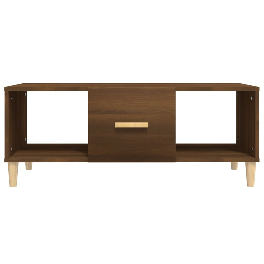 Salontafel 02X50X40 Cm Bewerkt Hout bruin eikenkleur