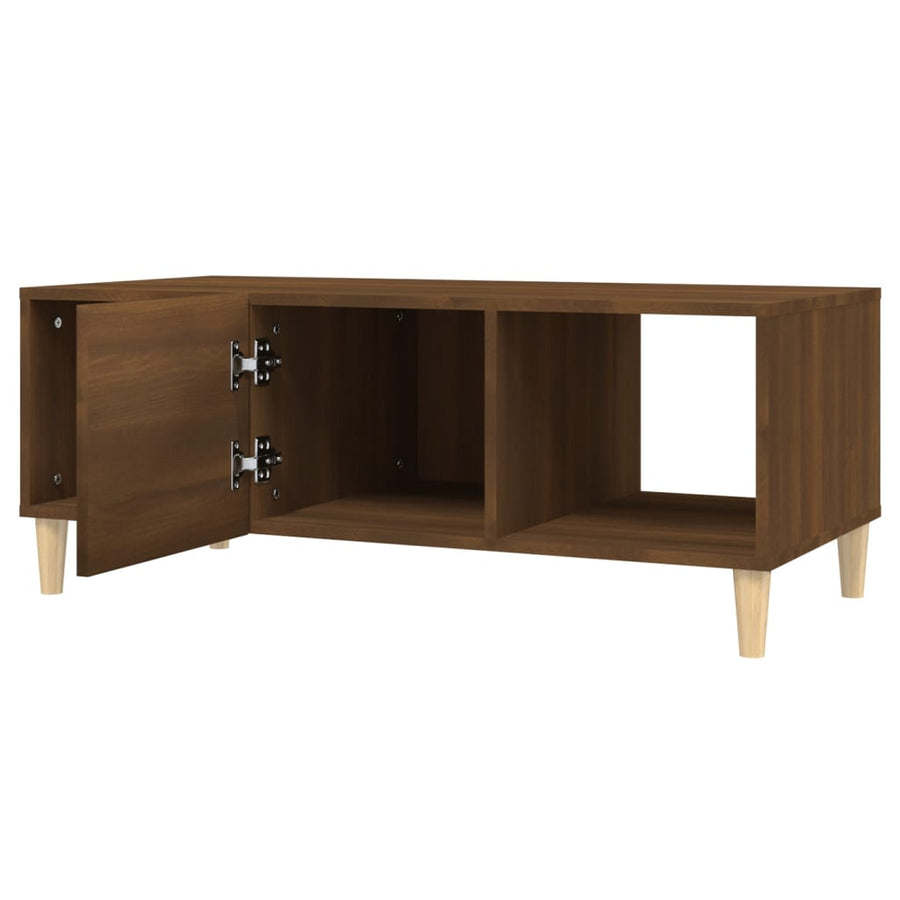 Salontafel 02X50X40 Cm Bewerkt Hout bruin eikenkleur