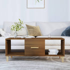 Coffee table 102x50x40 cm engineered wood brown oak colour