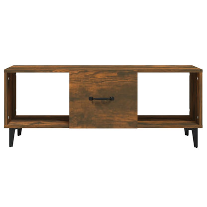 Salontafel 102X50X40 Cm Bewerkt Hout Gerookt Eikenkleurig