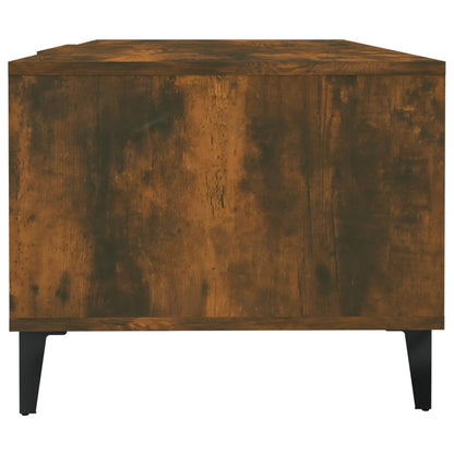 Salontafel 102X50X40 Cm Bewerkt Hout Gerookt Eikenkleurig