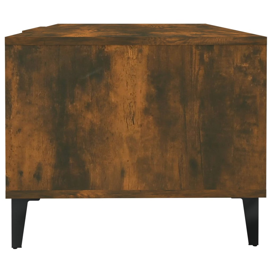 Salontafel 102X50X40 Cm Bewerkt Hout Gerookt Eikenkleurig
