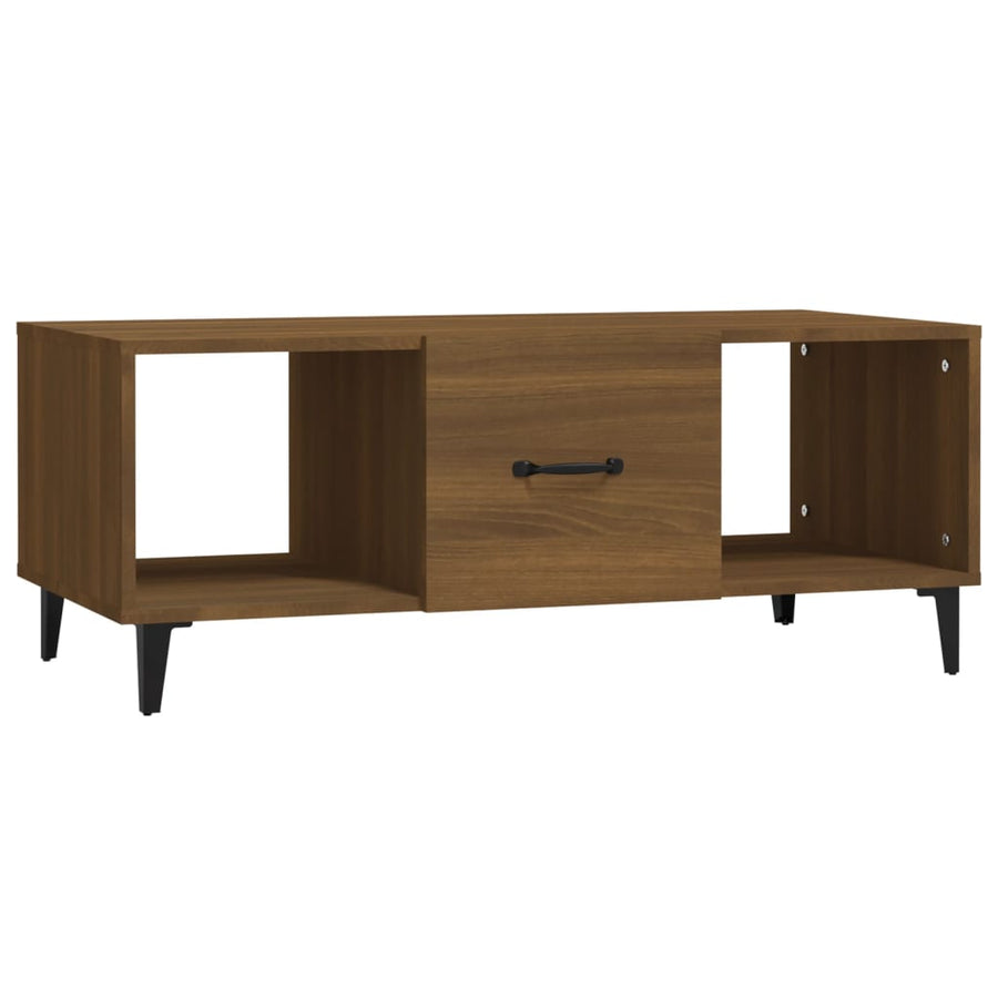 Salontafel 02X50X40 Cm Bewerkt Hout bruin eikenkleur