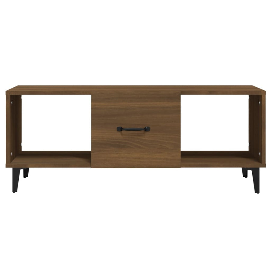 Salontafel 02X50X40 Cm Bewerkt Hout bruin eikenkleur
