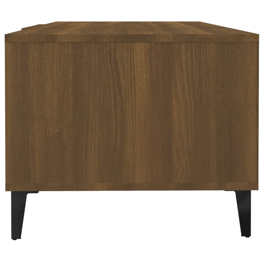 Salontafel 02X50X40 Cm Bewerkt Hout bruin eikenkleur