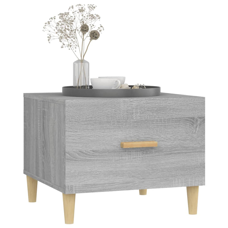 Salontafel 50X50X40 Cm Bewerkt Hout Grijs Sonoma Eikenkleurig