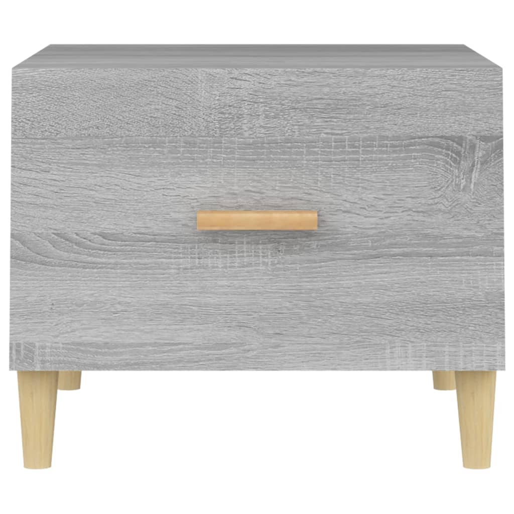 Salontafel 50X50X40 Cm Bewerkt Hout Grijs Sonoma Eikenkleurig