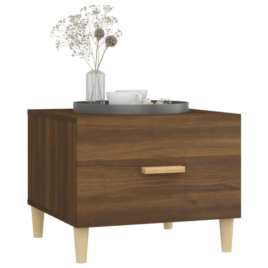 Salontafel 50X50X40 Cm Bewerkt Hout Bruin Eikenkleur