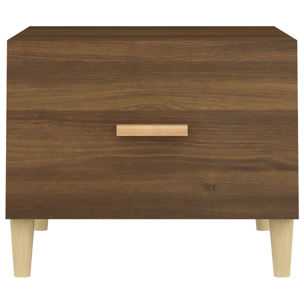 Salontafel 50X50X40 Cm Bewerkt Hout Bruin Eikenkleur