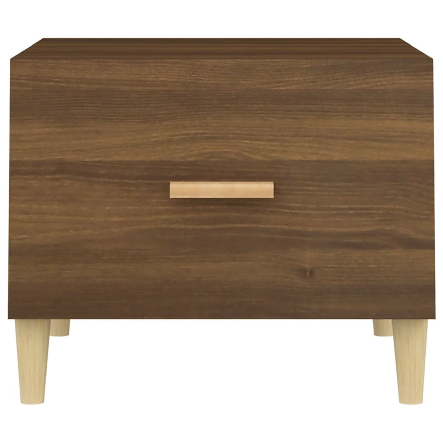 Salontafel 50X50X40 Cm Bewerkt Hout Bruin Eikenkleur