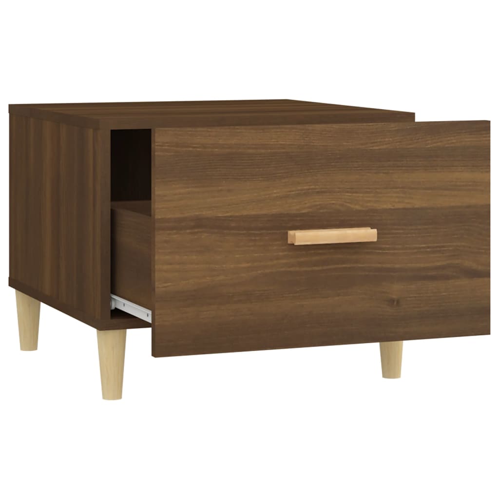 Salontafel 50X50X40 Cm Bewerkt Hout Bruin Eikenkleur