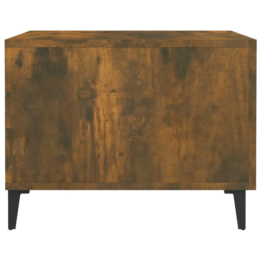 Salontafels 2 St Met Metalen Poten 50X50X40 Cm Gerookt Eiken