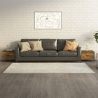 Coffee tables 2 pcs with metal legs 50x50x40 cm smoked oak
