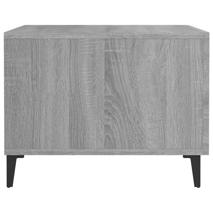 Salontafel met metalen poten 50x50x40 cm grijs sonoma eiken 1 Grijs sonoma