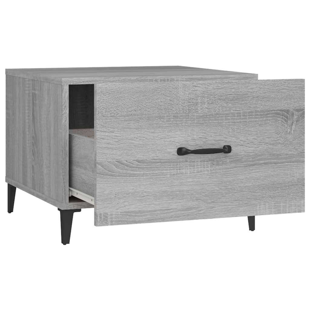 Salontafel met metalen poten 50x50x40 cm grijs sonoma eiken 1 Grijs sonoma