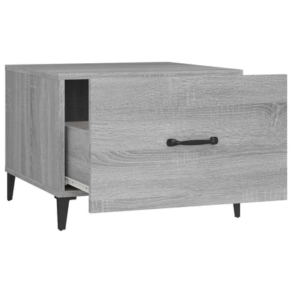 Salontafel met metalen poten 50x50x40 cm grijs sonoma eiken 1 Grijs sonoma