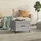 Salontafel 50x50x40 cm grijs sonoma eiken metaal