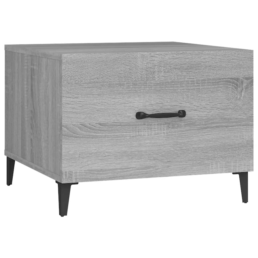 Salontafels 2 St Met Metalen Poten 50X50X40 Cm Grijs Sonoma