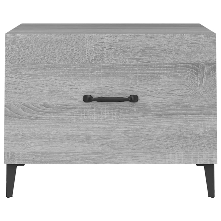 Salontafels 2 St Met Metalen Poten 50X50X40 Cm Grijs Sonoma