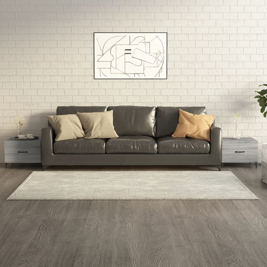 Salontafels 2 St Met Metalen Poten 50X50X40 Cm Grijs Sonoma
