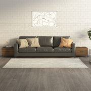 Salontafel 50x50x40 cm bruin eikenkleur metaal