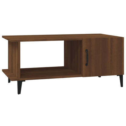Salontafel 90X50X40 Cm Bewerkt Hout Bruin Eikenkleur