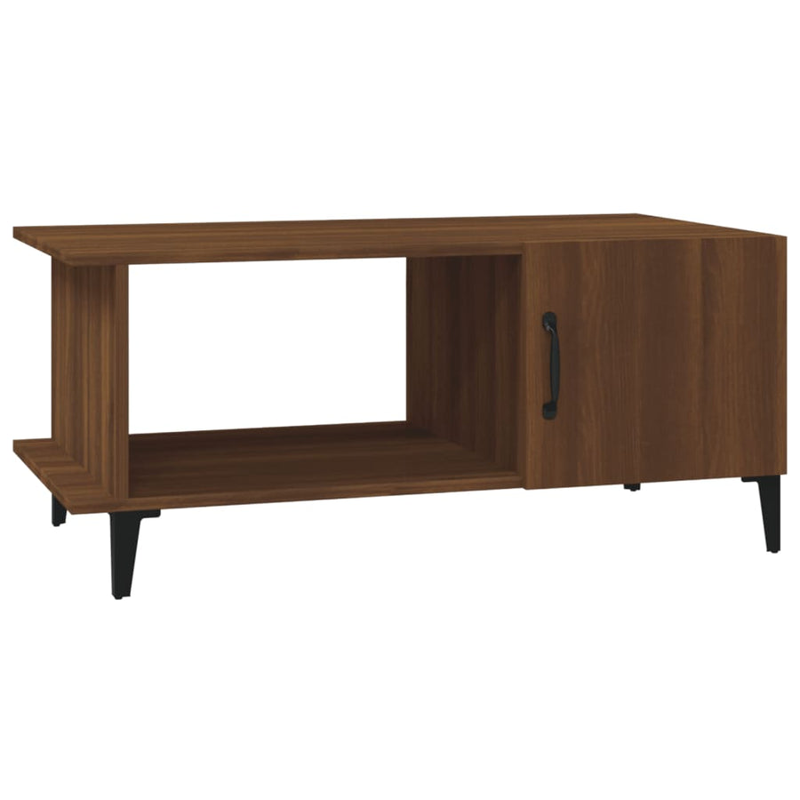 Salontafel 90X50X40 Cm Bewerkt Hout Bruin Eikenkleur