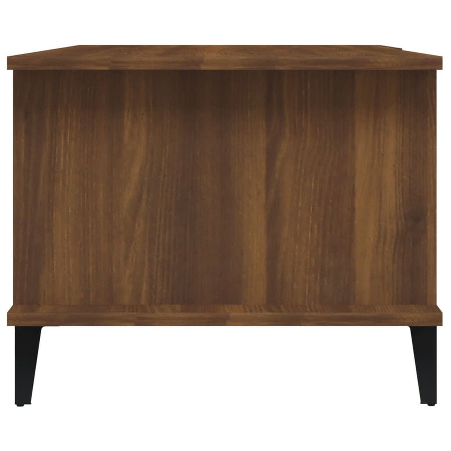 Salontafel 90X50X40 Cm Bewerkt Hout Bruin Eikenkleur