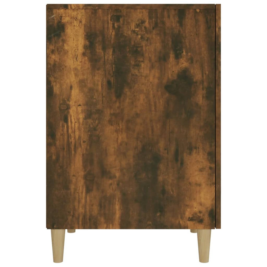 Bureau 140x50x75 cm bewerkt hout gerookt eikenkleurig